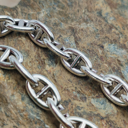 Vintage Hermès Chaîne d’Ancre Petit Modèle Sterling Silver Bracelet – 18 Links