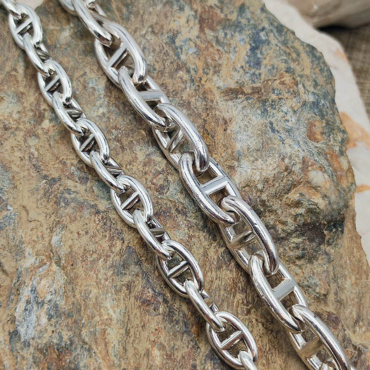 Vintage Hermès Chaîne d’Ancre Petit Modèle Sterling Silver Bracelet – 18 Links