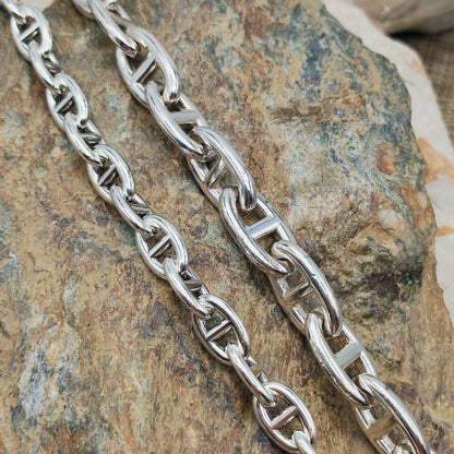 Vintage Hermès Chaîne d’Ancre Petit Modèle Sterling Silver Bracelet – 18 Links