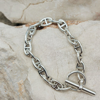 Vintage Hermès Chaîne d’Ancre Petit Modèle Sterling Silver Bracelet – 18 Links
