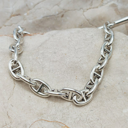 Vintage Hermès Chaîne d’Ancre Petit Modèle Sterling Silver Bracelet – 18 Links