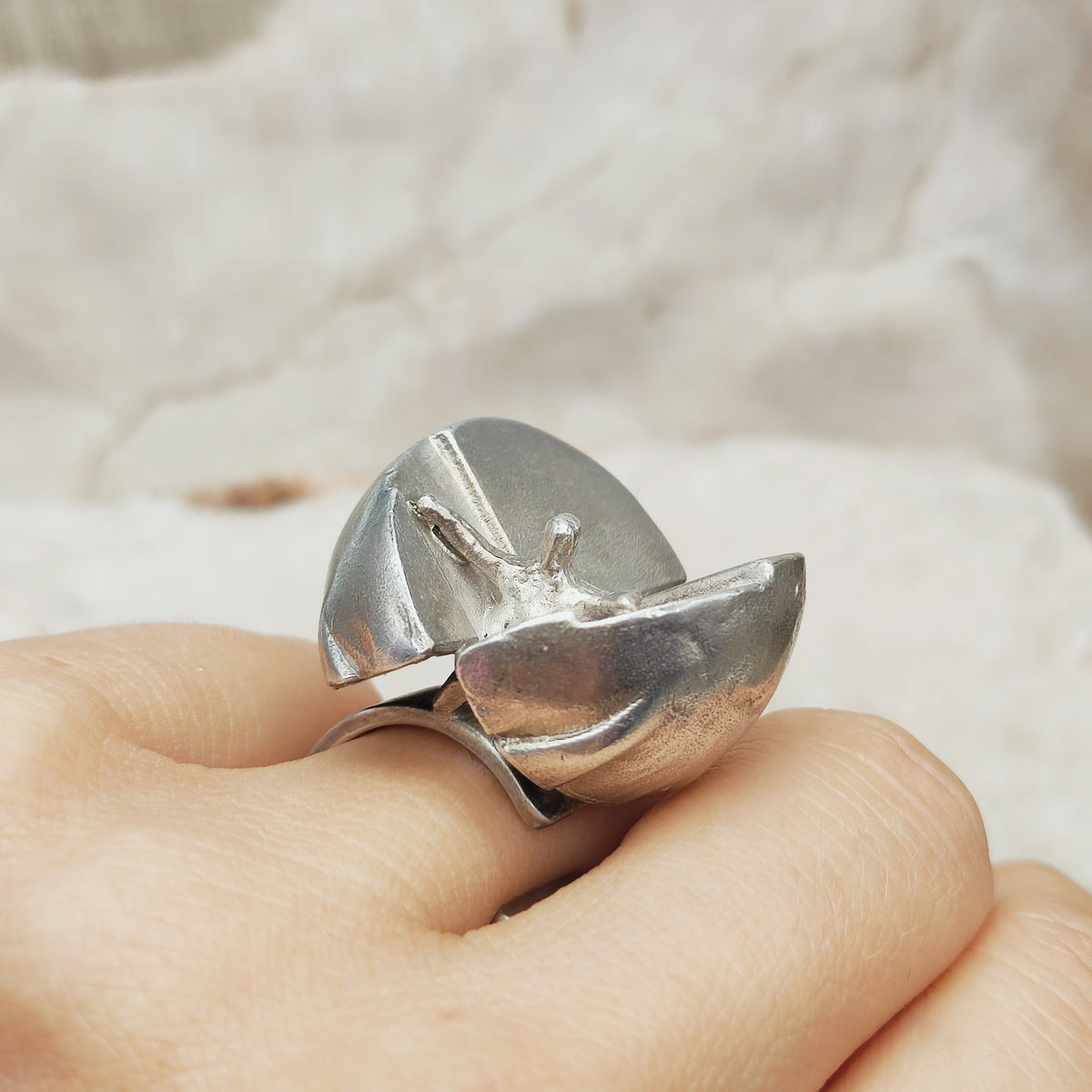 Vintage Ikaros Sterling Silver Ring by Björn Weckström for Lapponia 1975