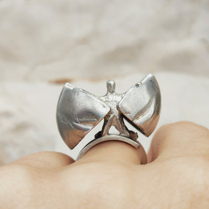 Vintage Ikaros Sterling Silver Ring by Björn Weckström for Lapponia 1975