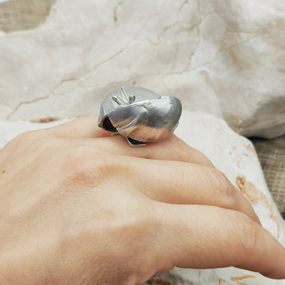 Vintage Ikaros Sterling Silver Ring by Björn Weckström for Lapponia 1975