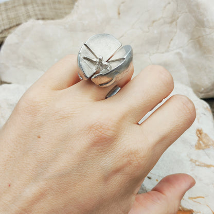 Vintage Ikaros Sterling Silver Ring by Björn Weckström for Lapponia 1975