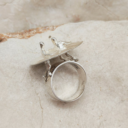 Galactic Dance Silver Ring by Björn Weckström for Lapponia 1971