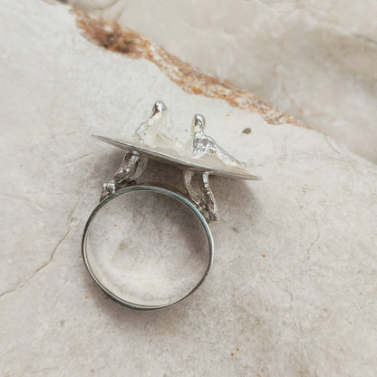 Galactic Dance Silver Ring by Björn Weckström for Lapponia 1971