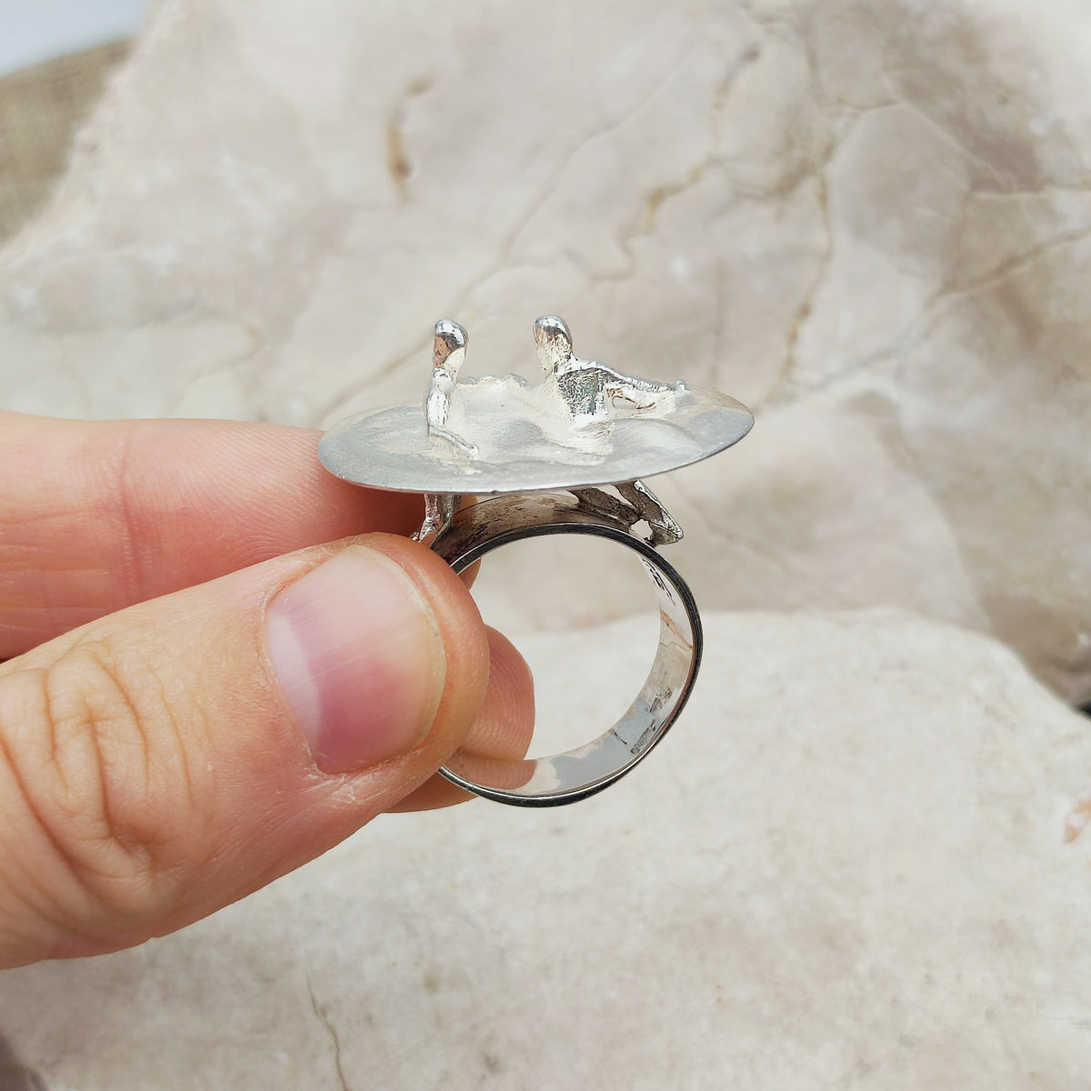 Galactic Dance Silver Ring by Björn Weckström for Lapponia 1971