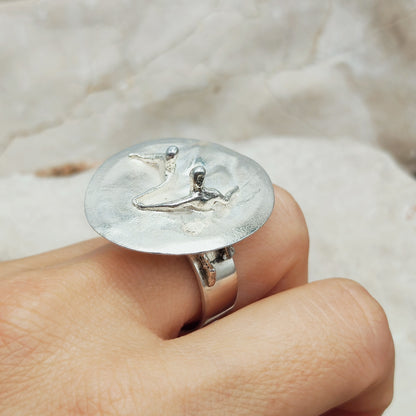 Galactic Dance Silver Ring by Björn Weckström for Lapponia 1971