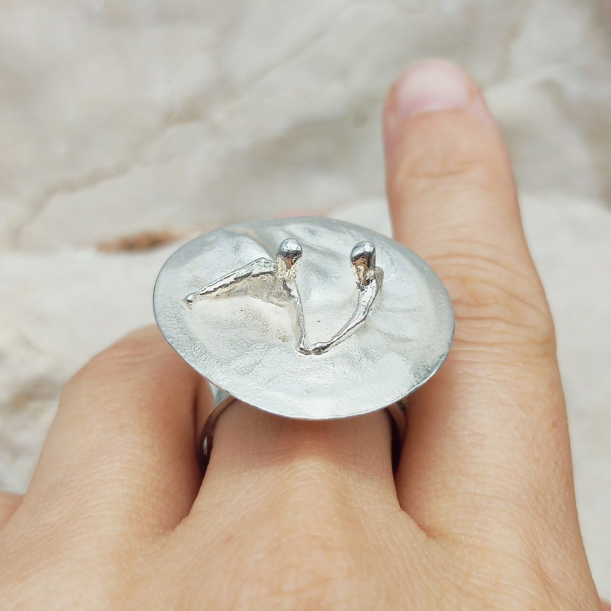 Galactic Dance Silver Ring by Björn Weckström for Lapponia 1971