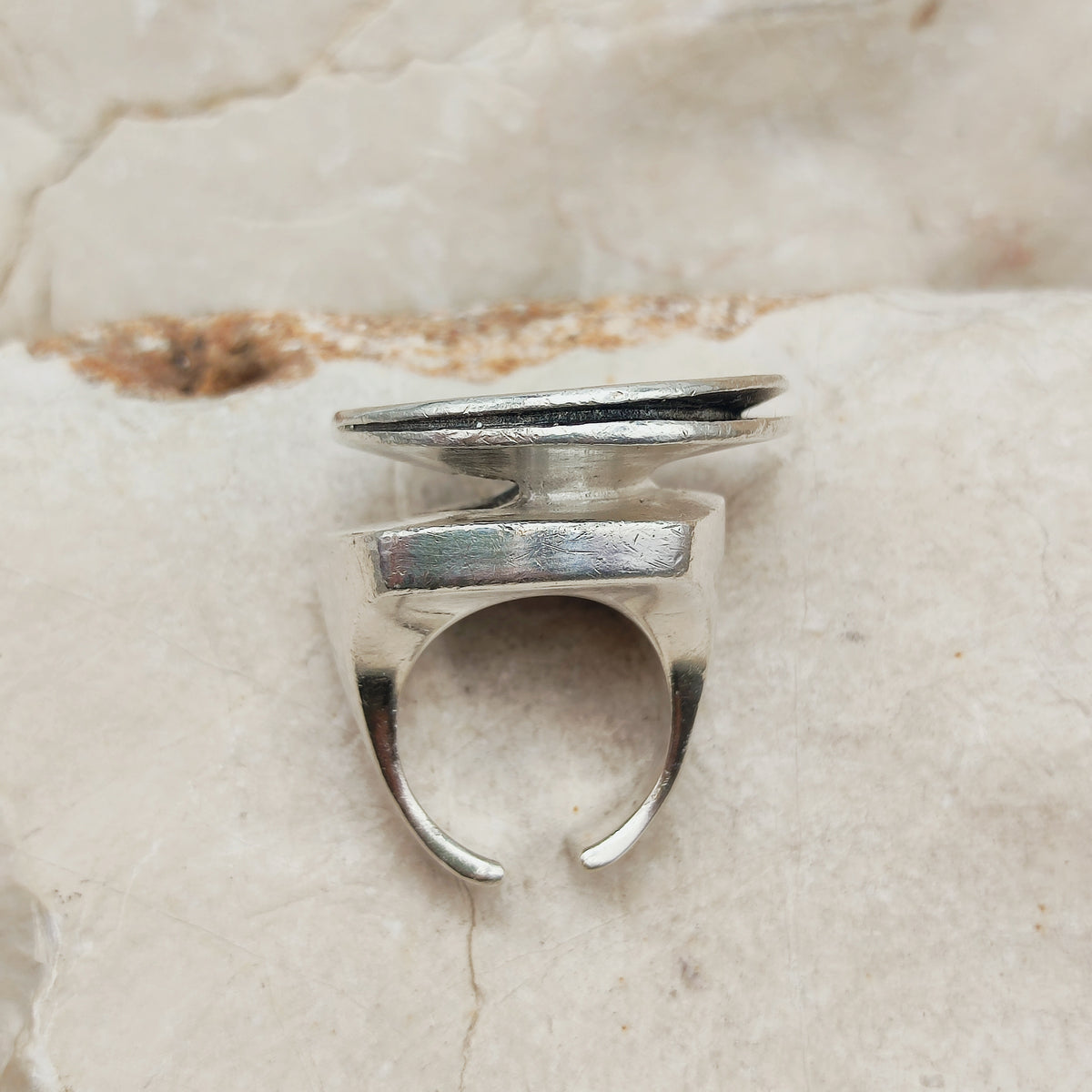 Rare 1972 Lapponia Brutalist Sterling Silver Ring by Poul Havgaard