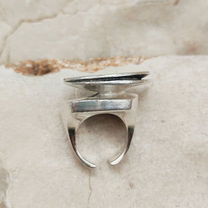 Rare 1972 Lapponia Brutalist Sterling Silver Ring by Poul Havgaard