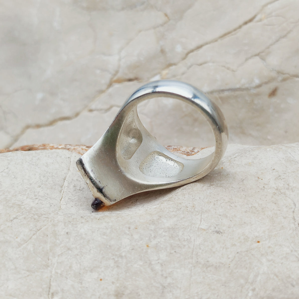 Lapponia Descriptive Silver and Amber Ring by Poul Havgaard 2002