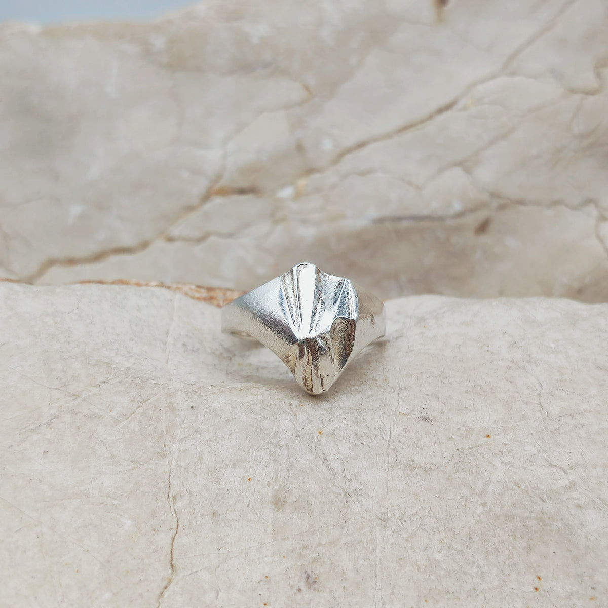 Vintage Lapponia Folded-Form Sterling Silver Ring, 1988