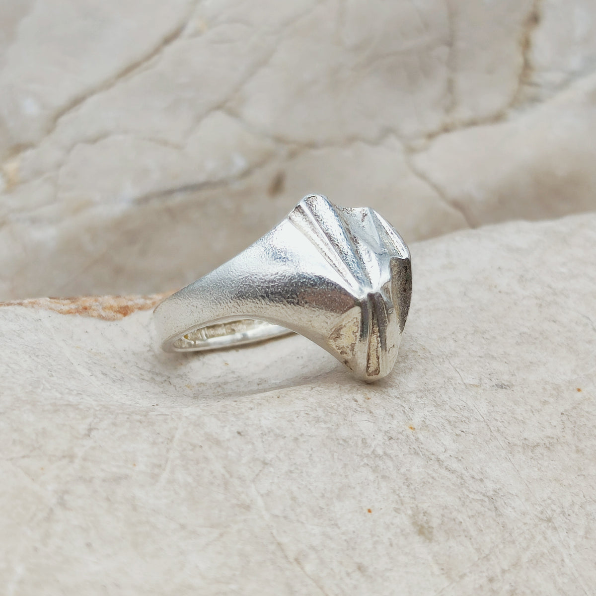 Vintage Lapponia Folded-Form Sterling Silver Ring, 1988