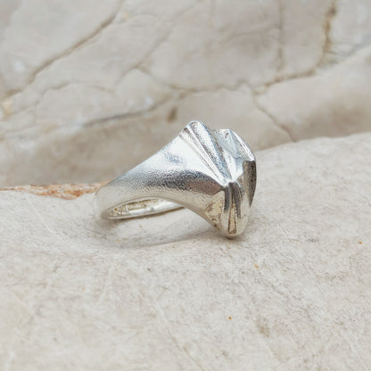 Vintage Lapponia Folded-Form Sterling Silver Ring, 1988