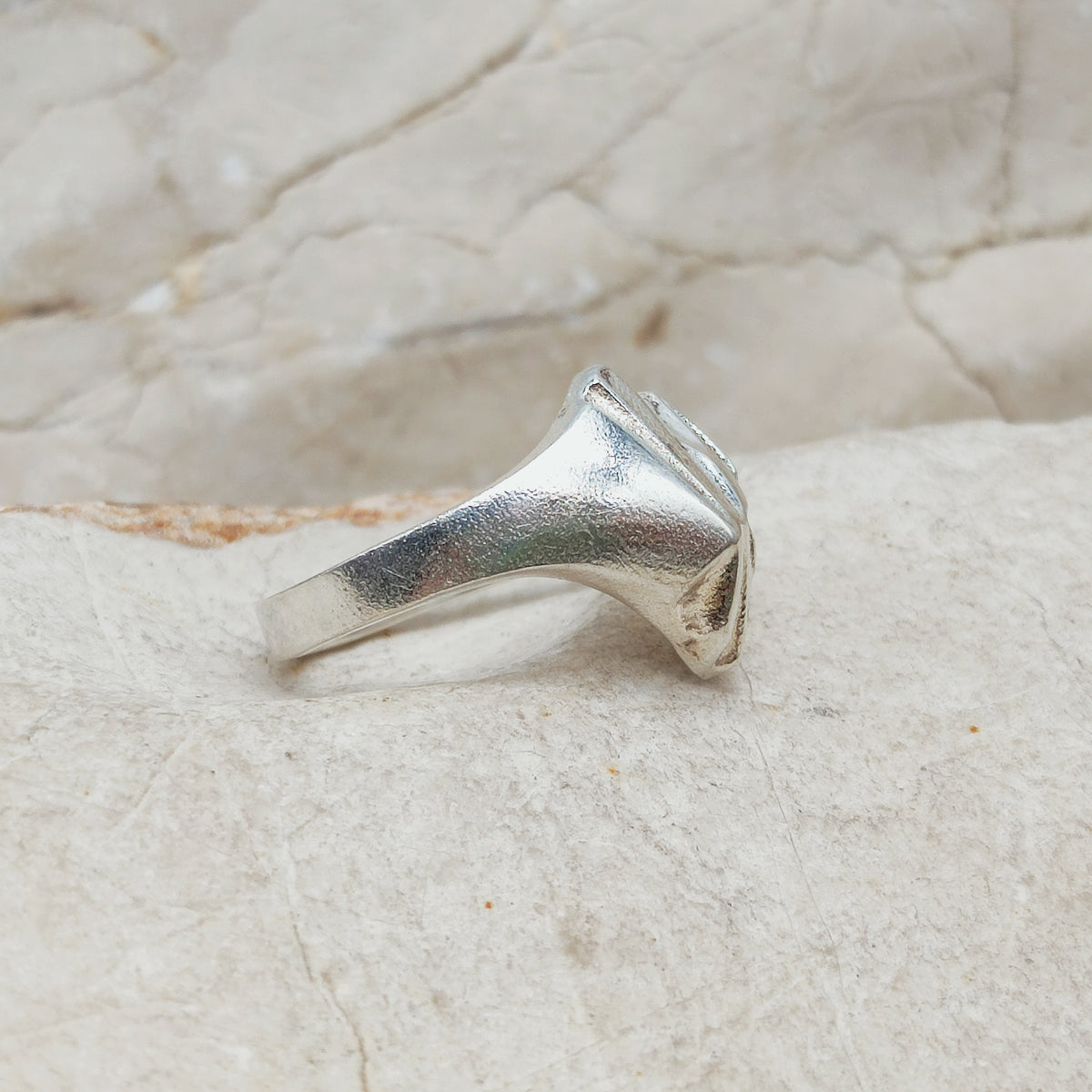 Vintage Lapponia Folded-Form Sterling Silver Ring, 1988