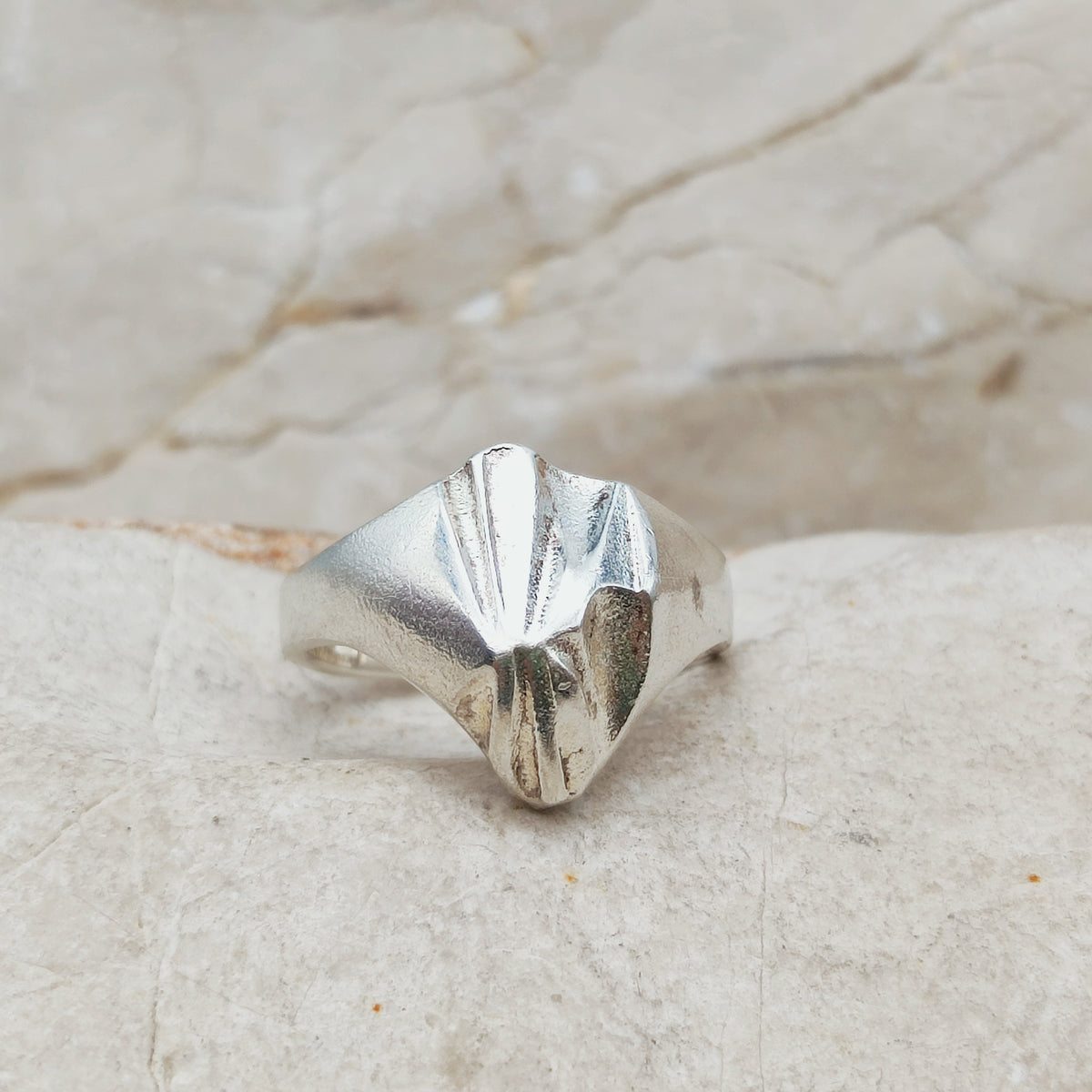 Vintage Lapponia Folded-Form Sterling Silver Ring, 1988