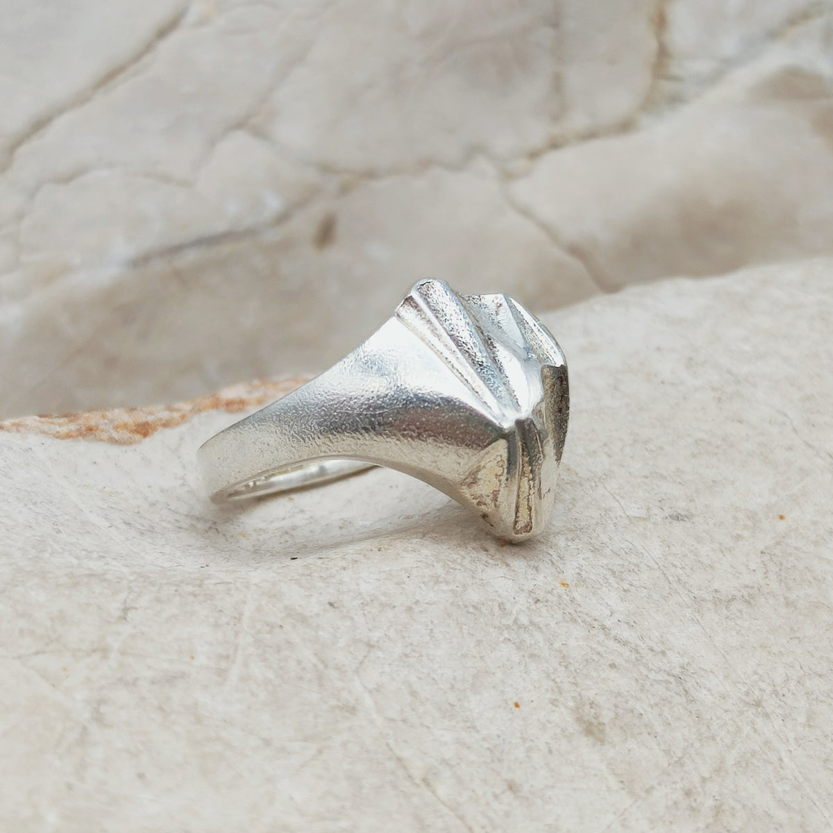 Vintage Lapponia Folded-Form Sterling Silver Ring, 1988