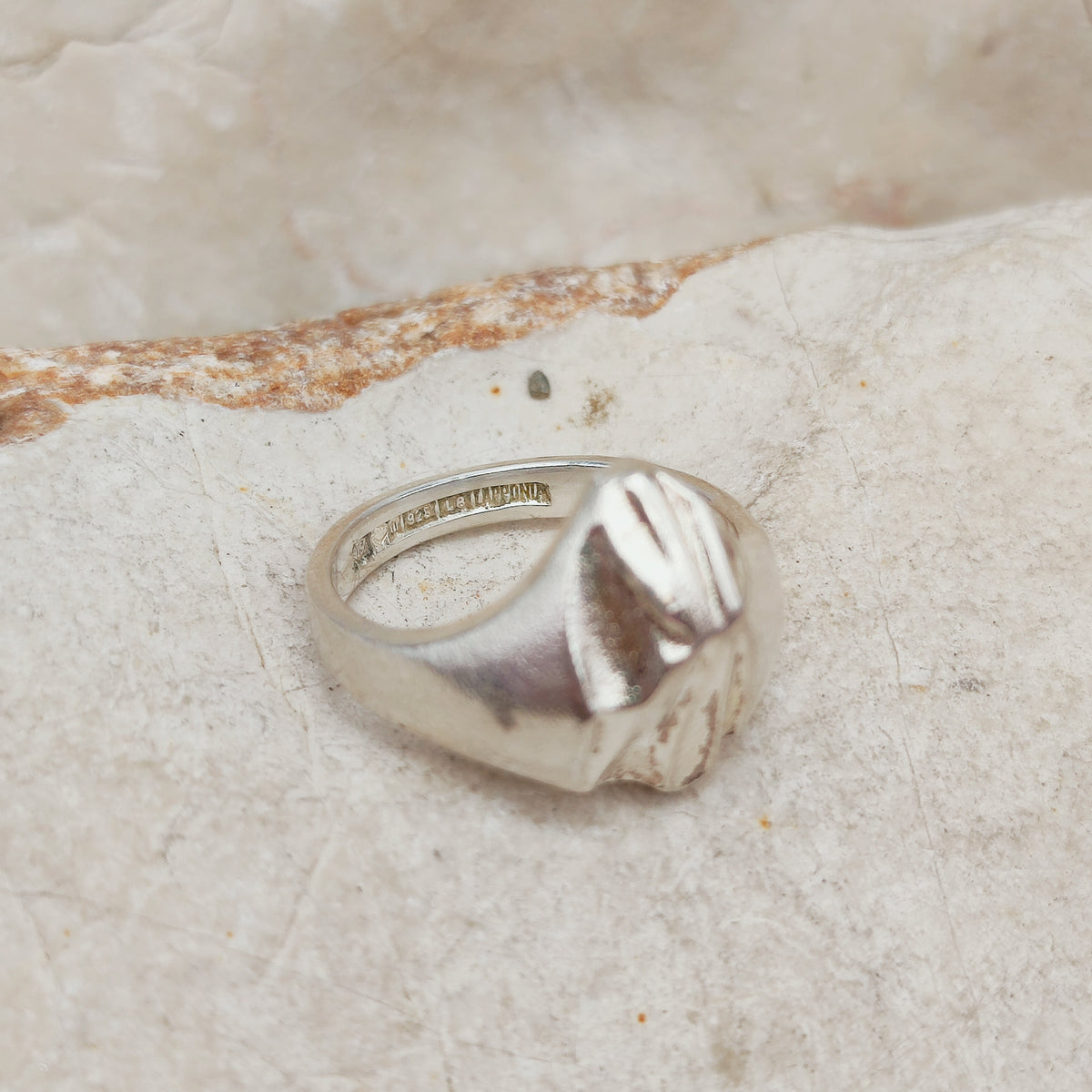 Vintage Lapponia Folded-Form Sterling Silver Ring, 1988