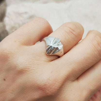 Vintage Lapponia Folded-Form Sterling Silver Ring, 1988