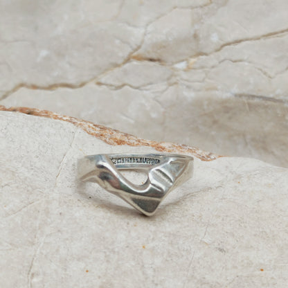 Vintage Lapponia Hebe Sterling Silver Ring by Björn Weckström 1988