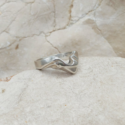 Vintage Lapponia Hebe Sterling Silver Ring by Björn Weckström 1988