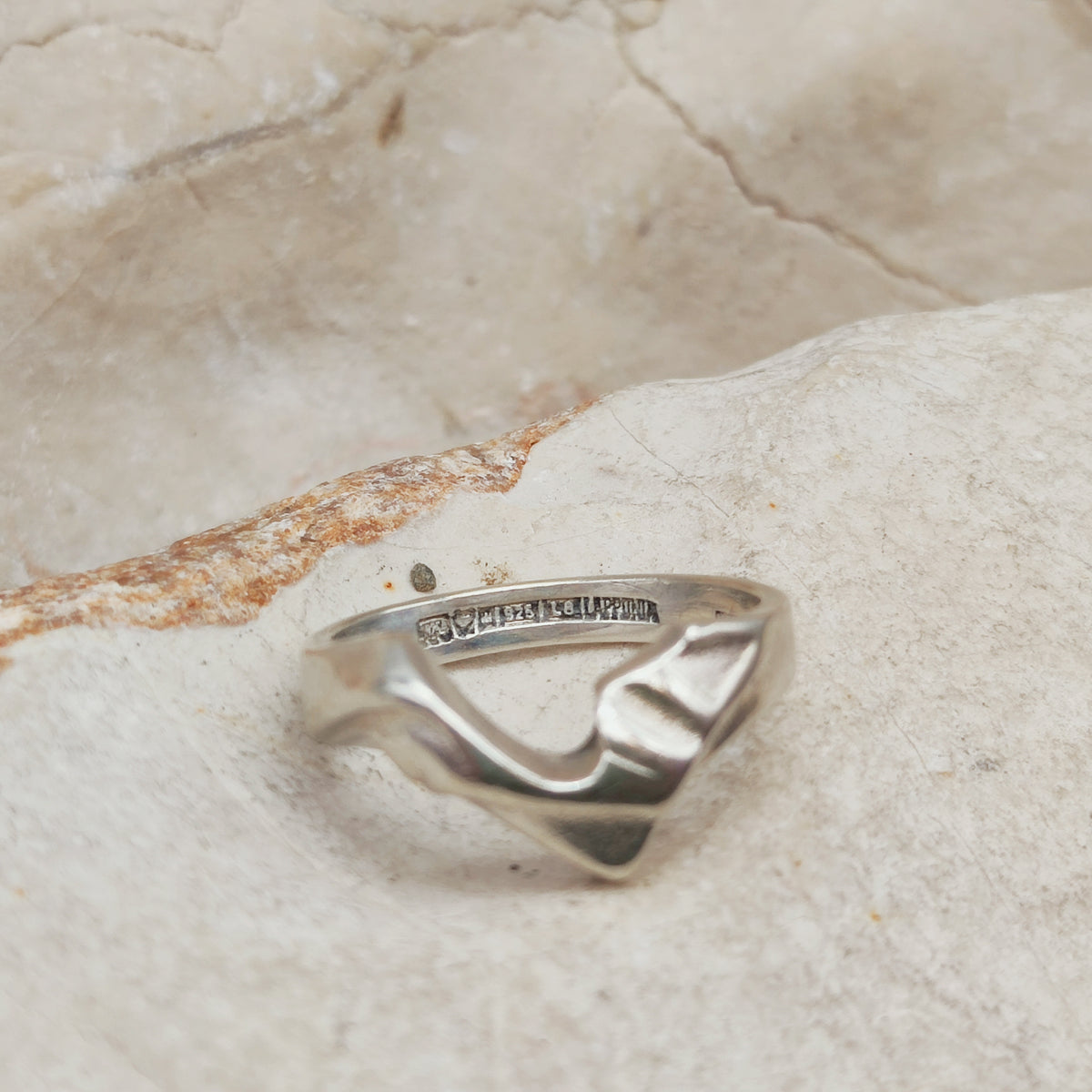 Vintage Lapponia Hebe Sterling Silver Ring by Björn Weckström 1988