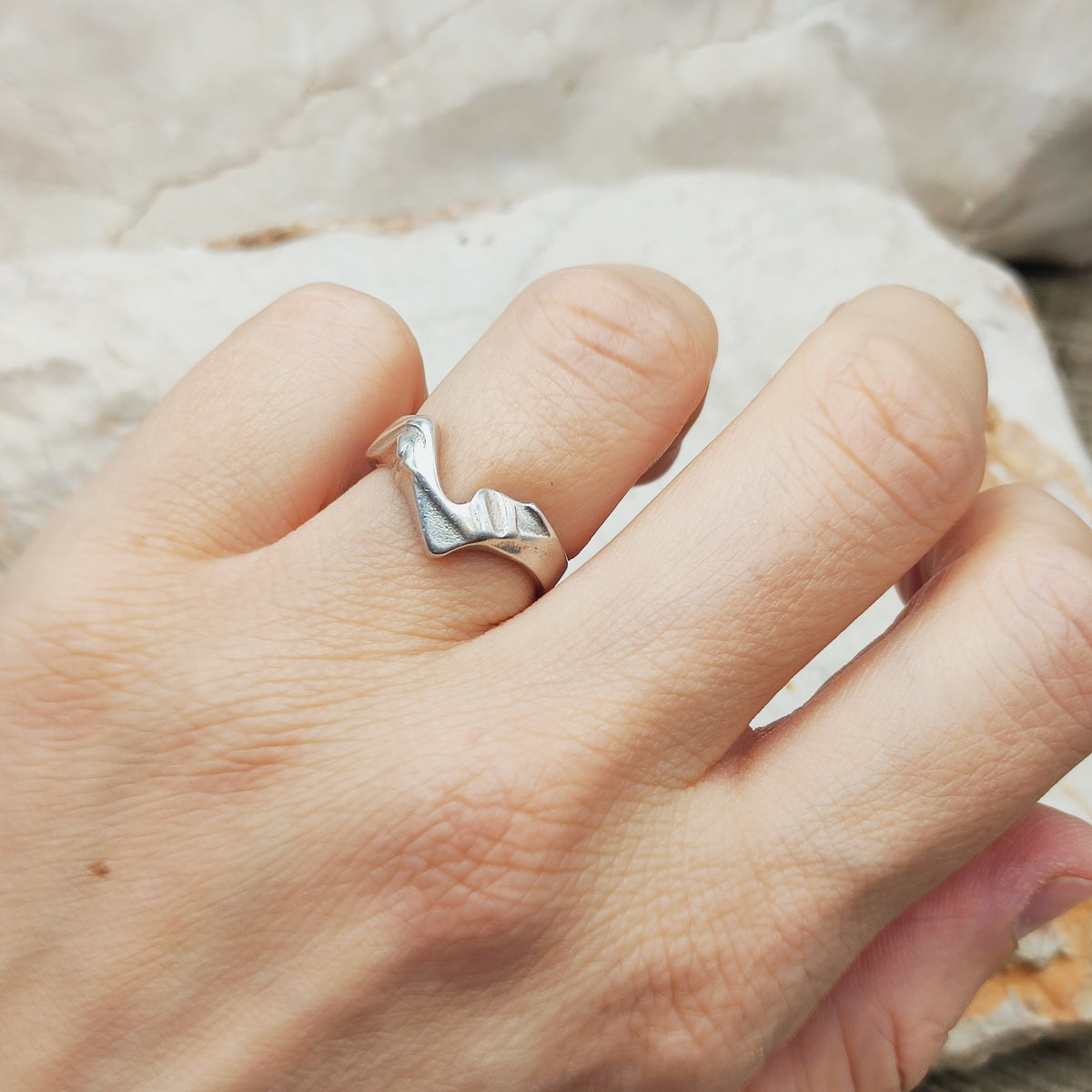Vintage Lapponia Hebe Sterling Silver Ring by Björn Weckström 1988