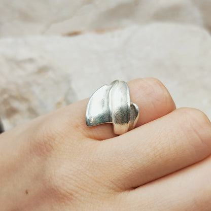 Tango Sterling Silver Ring by Zoltan Popovits for Lapponia