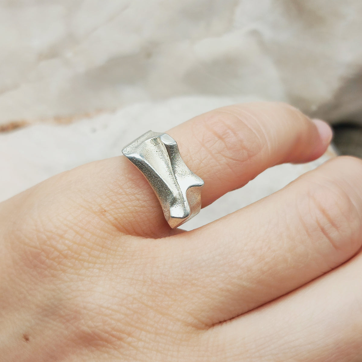 Vintage Mira Sterling Silver Ring by Björn Weckström for Lapponia 1989