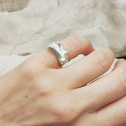 Vintage Mira Sterling Silver Ring by Björn Weckström for Lapponia 1989