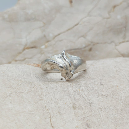 Vintage Lapponia Sculptural Sterling Silver Ring 1984