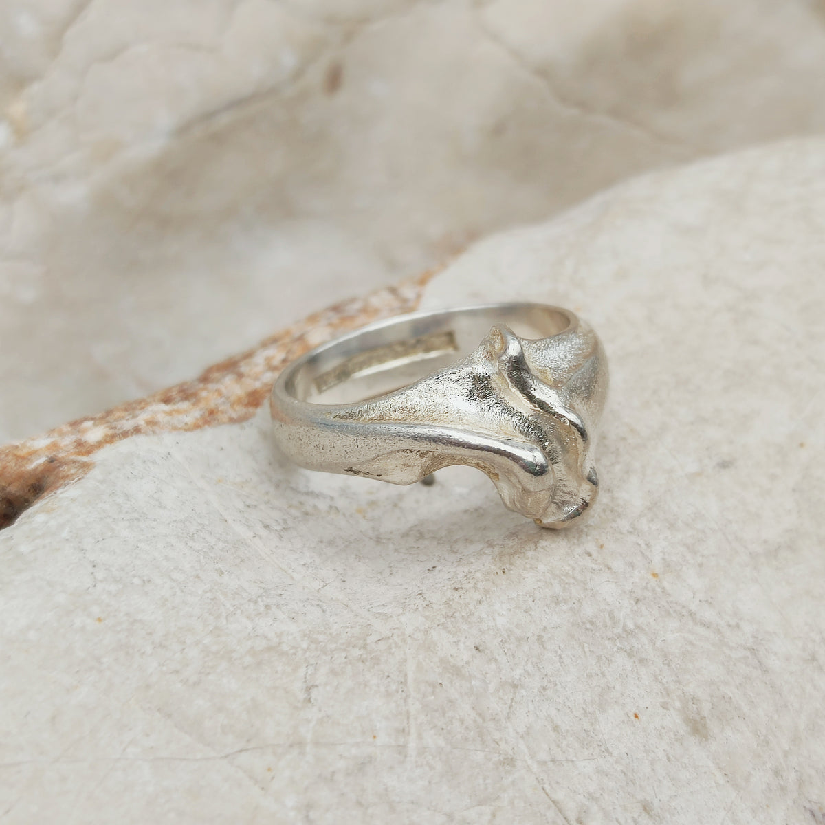 Vintage Lapponia Sculptural Sterling Silver Ring 1984