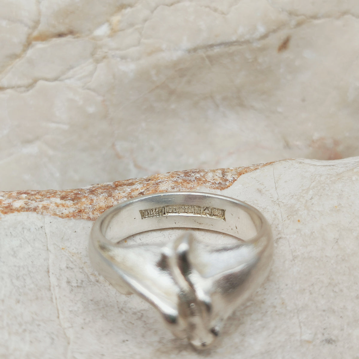 Vintage Lapponia Sculptural Sterling Silver Ring 1984
