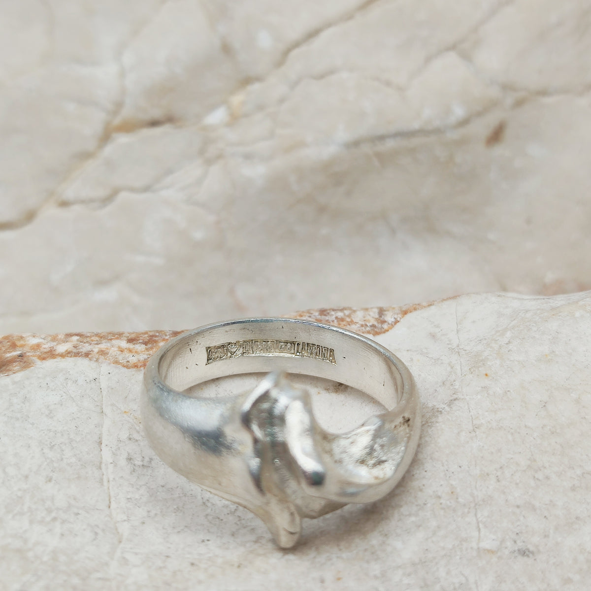 Vintage Lapponia Sculptural Sterling Silver Ring 1984