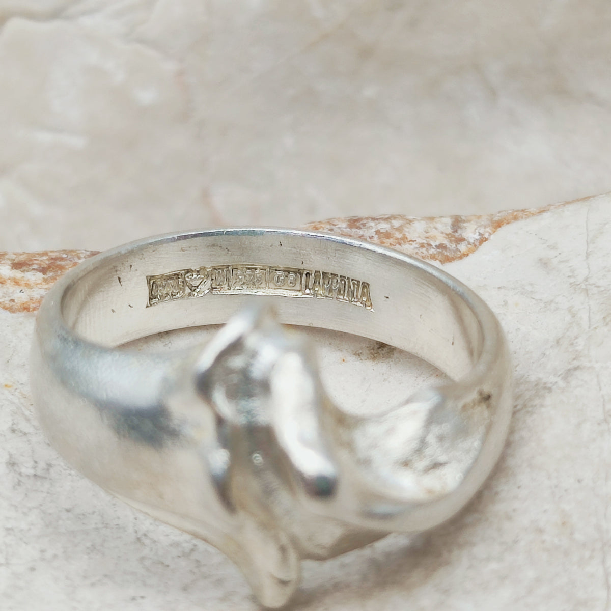Vintage Lapponia Sculptural Sterling Silver Ring 1984