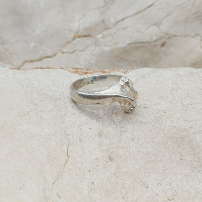 Vintage Lapponia Sculptural Sterling Silver Ring 1984