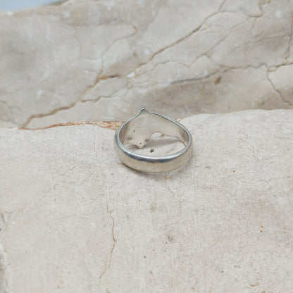 Vintage Lapponia Sculptural Sterling Silver Ring 1984