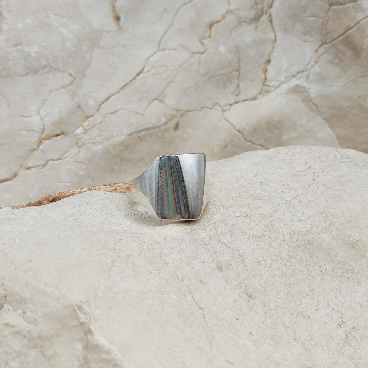 Vintage Lapponia Sterling Silver Stepped Ring, 1984