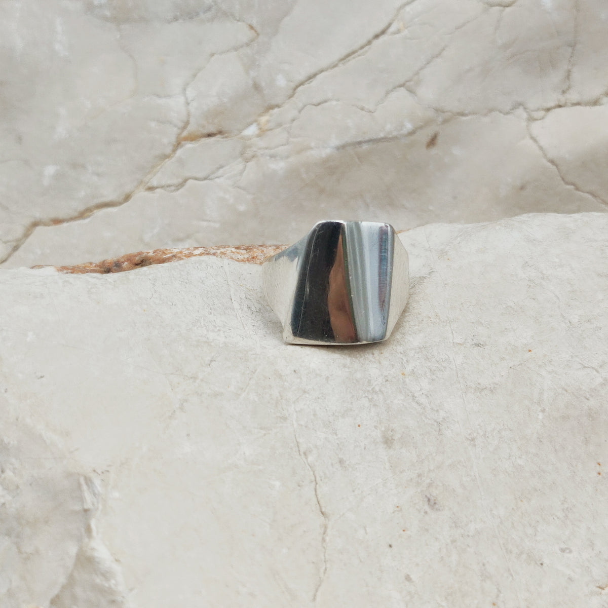 Vintage Lapponia Sterling Silver Stepped Ring, 1984