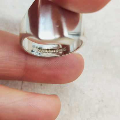 Vintage Lapponia Sterling Silver Stepped Ring, 1984