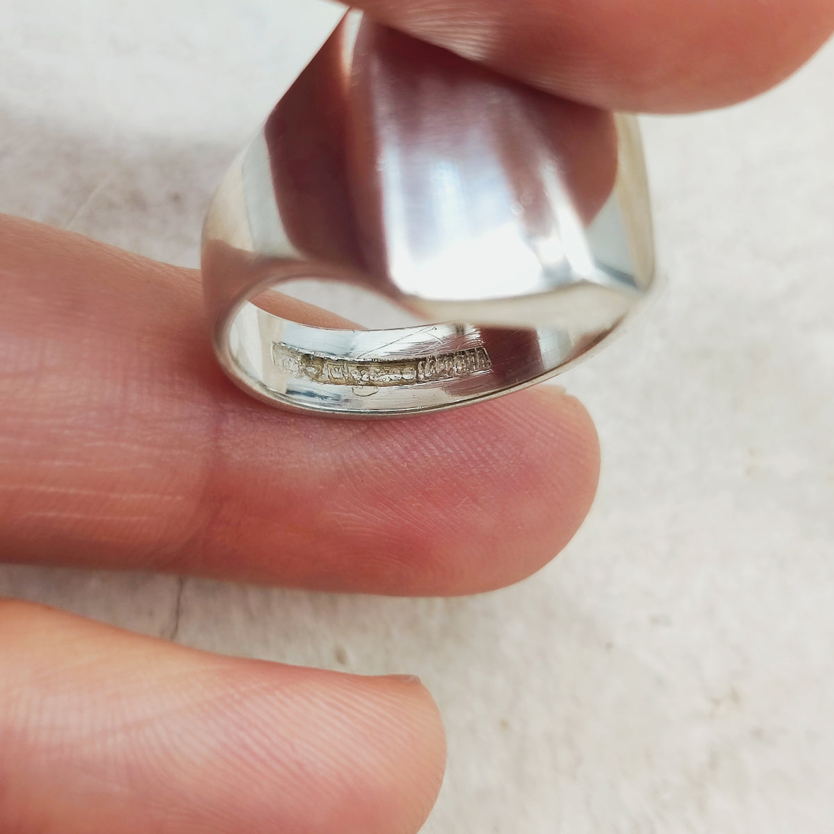 Vintage Lapponia Sterling Silver Stepped Ring, 1984