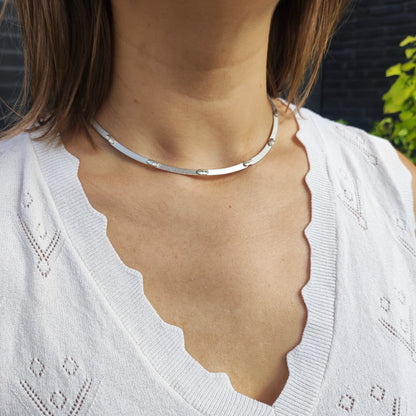 Vintage Lapponia Labyrinth Sterling Silver Necklace by Björn Weckström 41cm, 2003