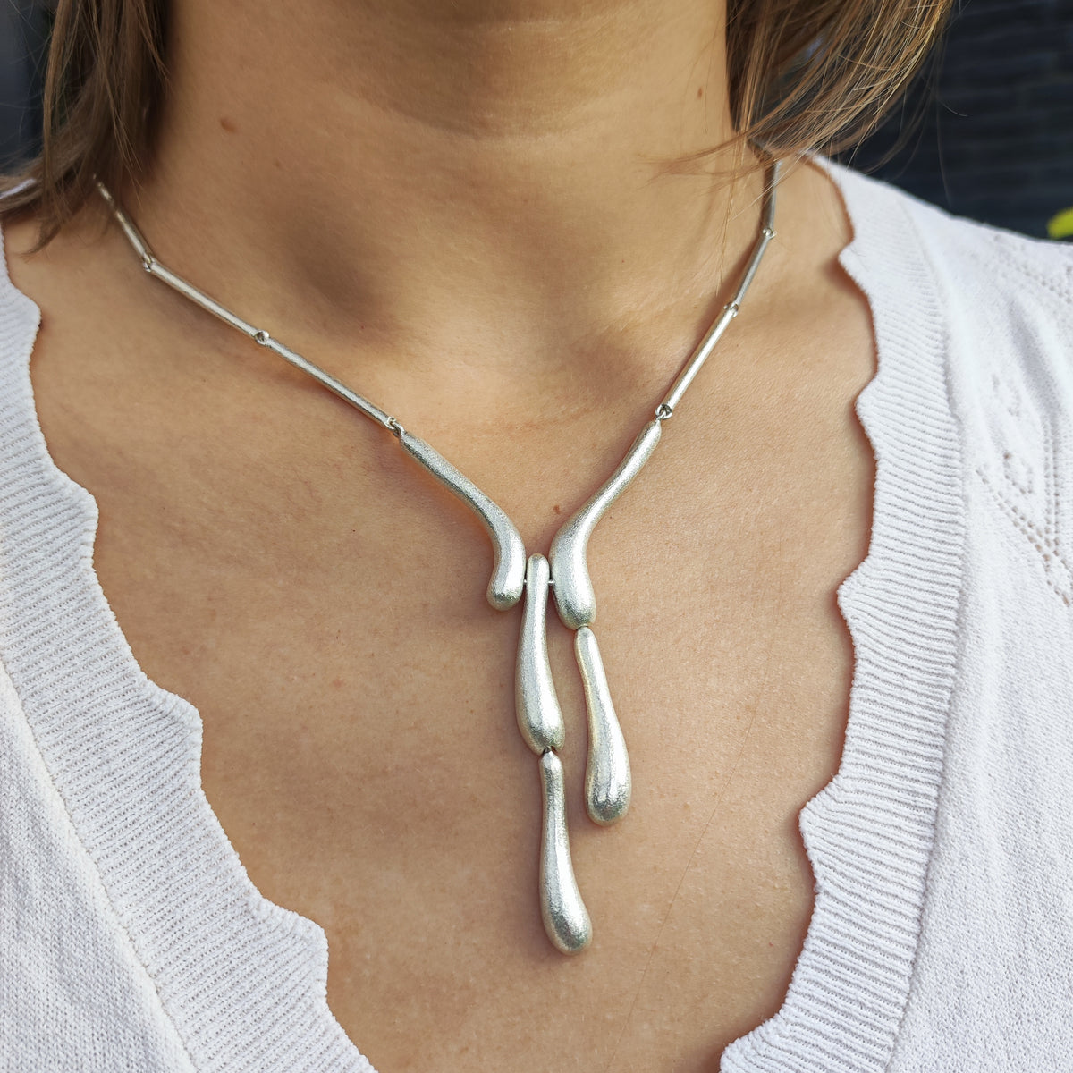 Lapponia Ice Drops ‘50 Years’ Sterling Silver Necklace by Chao-Hsien Kuo, 2009