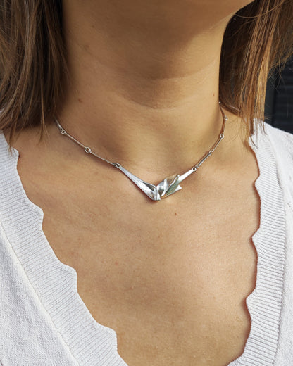 Vintage Lapponia Hespera Sterling Silver Necklace by Zoltan Popovits, 1988