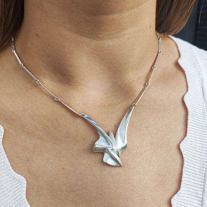 Lapponia Bambu Sterling Silver Necklace by Zoltan Popovits, 2010