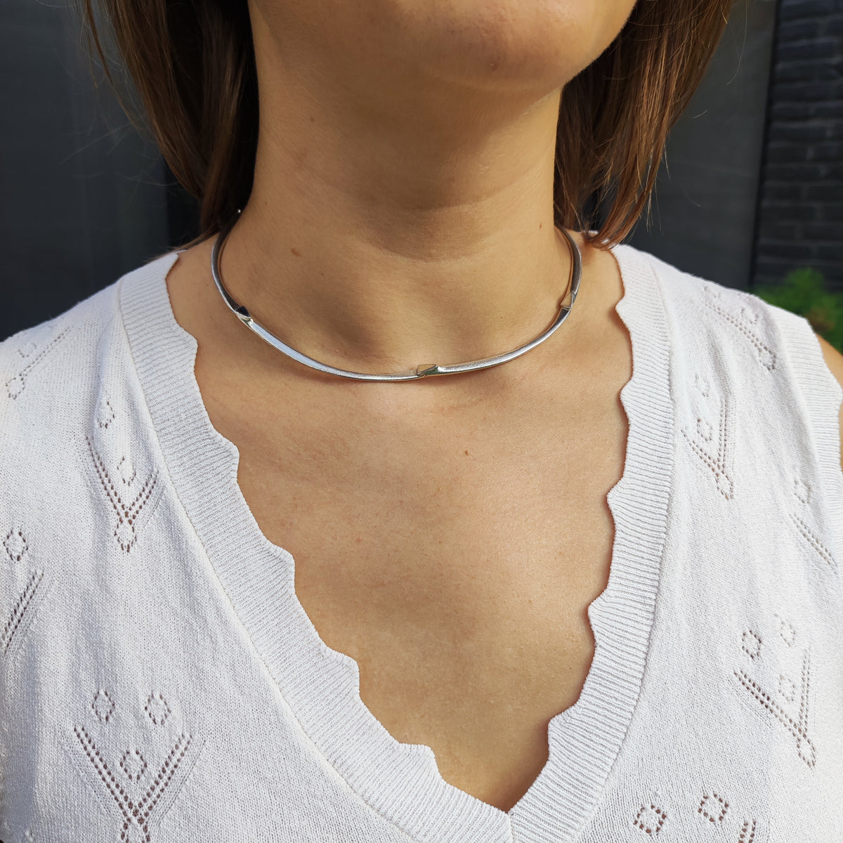 Lapponia Arcturus Sterling Silver Collar Necklace by Zoltan Popovits, 2022