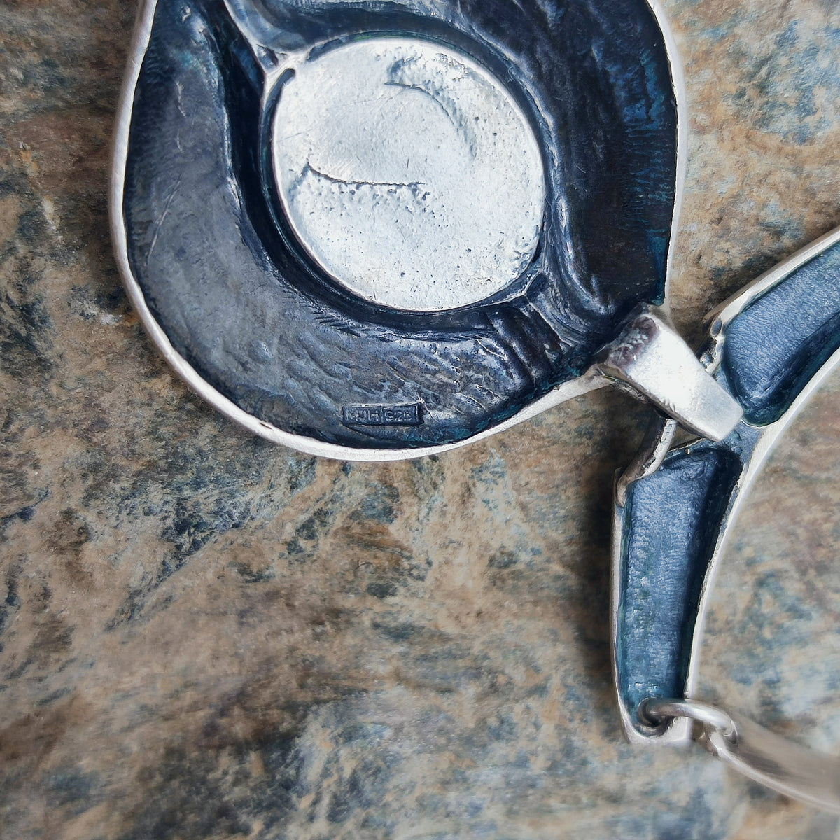 Vintage Sirokoru Sterling Silver Spectrolite Collar Necklace by Matti J. Hyvärinen