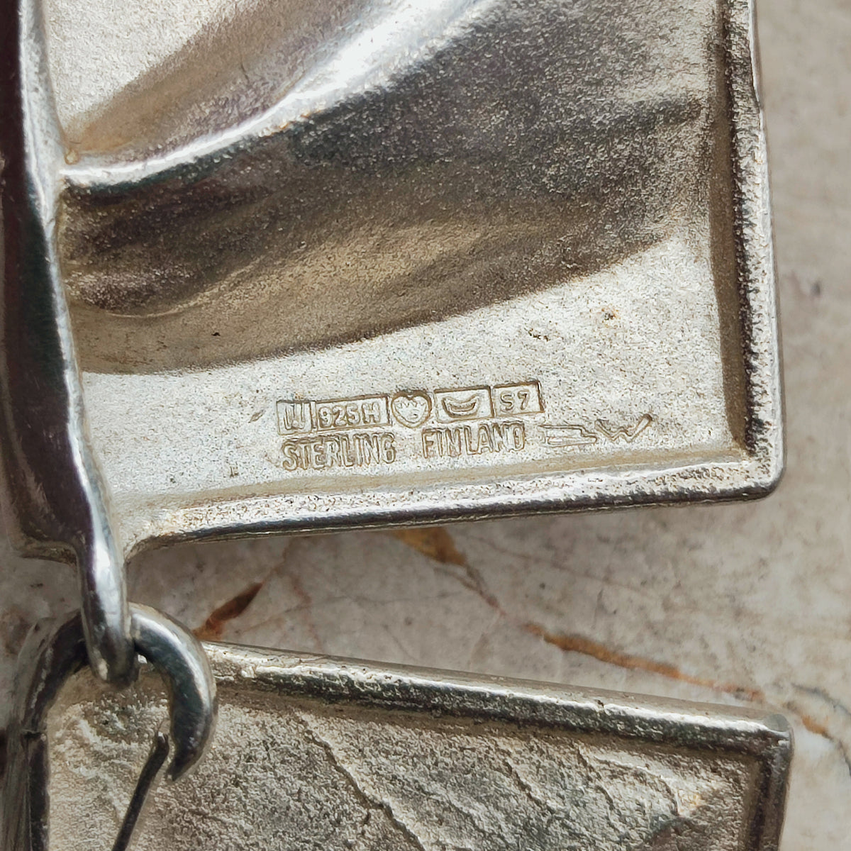 Vintage 1971 Lapponia Planetoid Valleys Sterling Silver Necklace by Björn Weckström